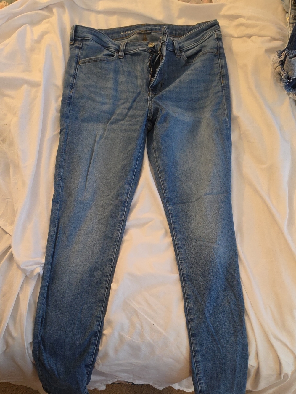 American Eagle Outfitters Women’s Skinny Jeans in Light Blue Wash, Size 12 Long